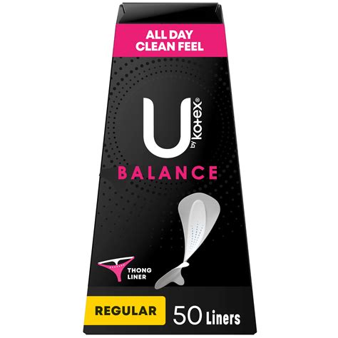 kotex thong panty liners|Amazon.com: U by Kotex Balance Daily Wrapped Panty Liners, Light.